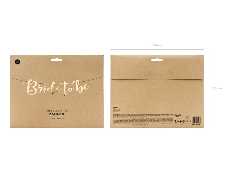 Gold "Bride to Be" Banner