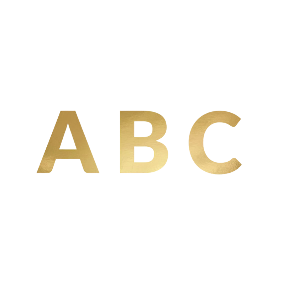 Gold Alphabet Banner