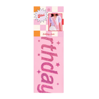 Pink glitter birthday sash with stars for birthday celebration from Parte Haus party supply store in Bethesda MD