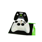 Black and white game controller cake topper for birthday gaming theme from Parte Haus party supply store in Bethesda MD