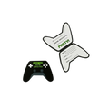 Black game controller invitation card for gaming birthday theme from Parte Haus party supply store in Bethesda Maryland