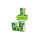 Green game controller paper cups with black controller print for gaming birthday from Parte Haus party supply store in Bethesda Maryland