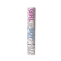 Pink gender reveal popper with girl or boy text baby shower theme from Parte Haus party supply store in Bethesda MD