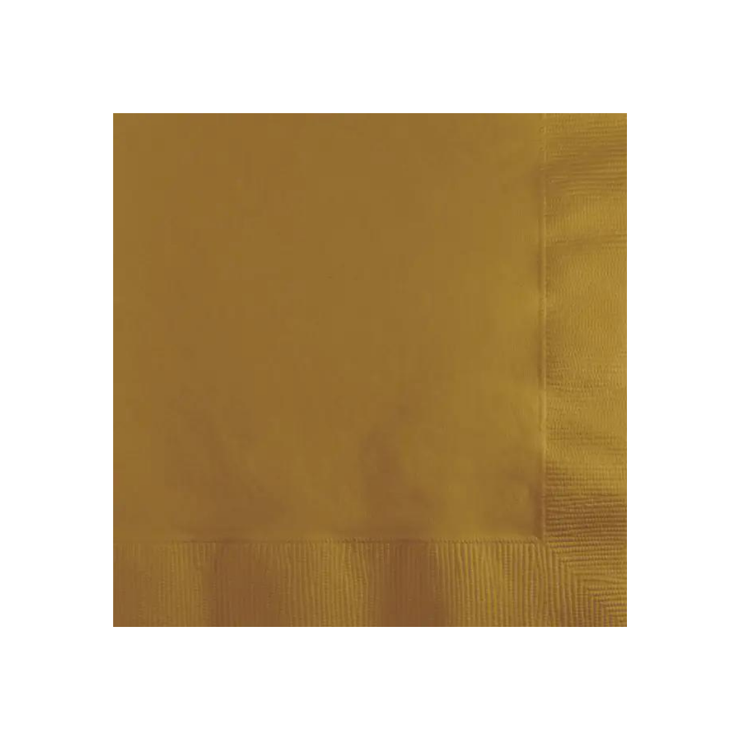 Gold beverage napkin plain design for celebration from Parte Haus party supply store in Bethesda MD