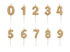 Gold 0-9 Number Candles