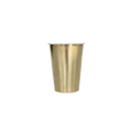 Gold cup shiny paper cup for celebrations from Parte Haus party supply store in Bethesda Maryland
