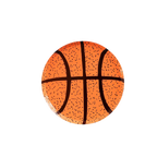 Orange basketball themed plate for sports birthday from Parte Haus party supply store in Bethesda MD