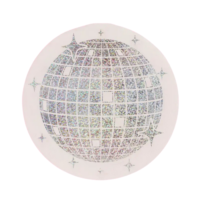 Silver Disco Ball Cocktail Napkins