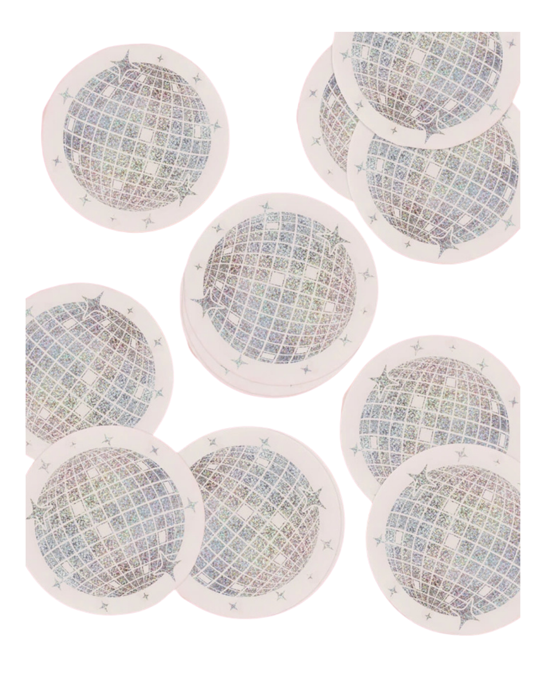 Silver Disco Ball Cocktail Napkins