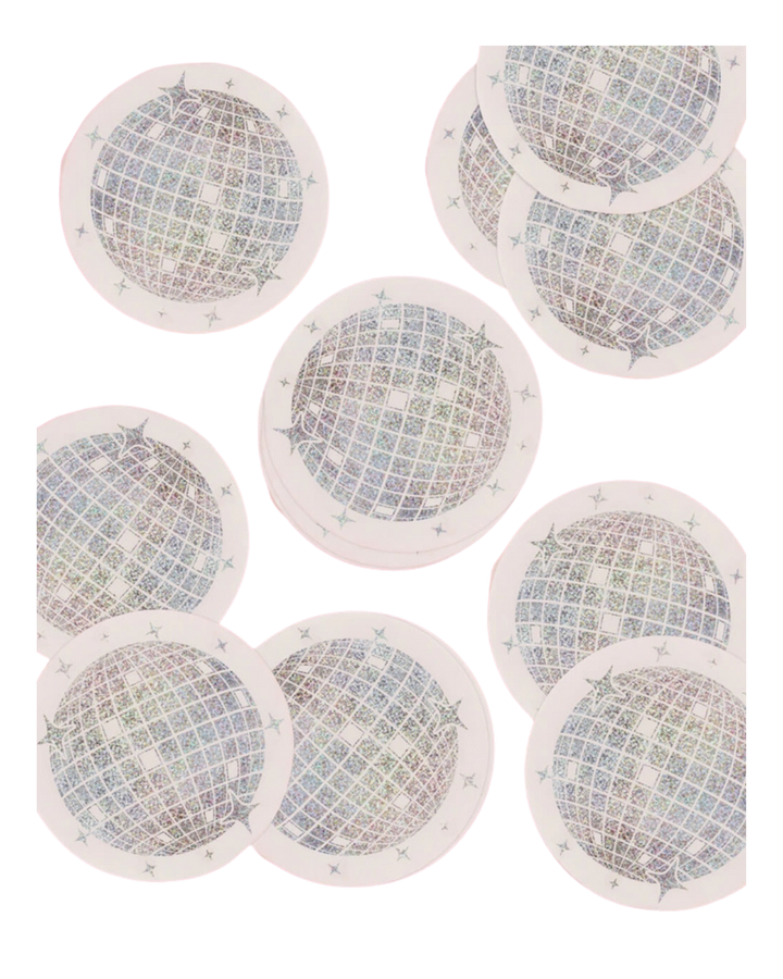 Silver Disco Ball Cocktail Napkins