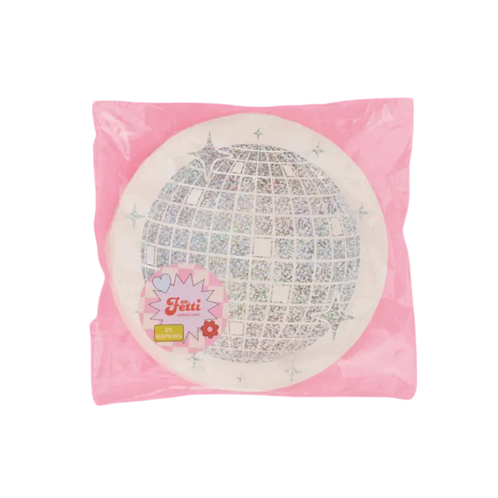 Silver Disco Ball Cocktail Napkins