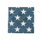 Navy star cocktail napkin with white stars patriotic theme from Parte Haus party supply store in Bethesda MD