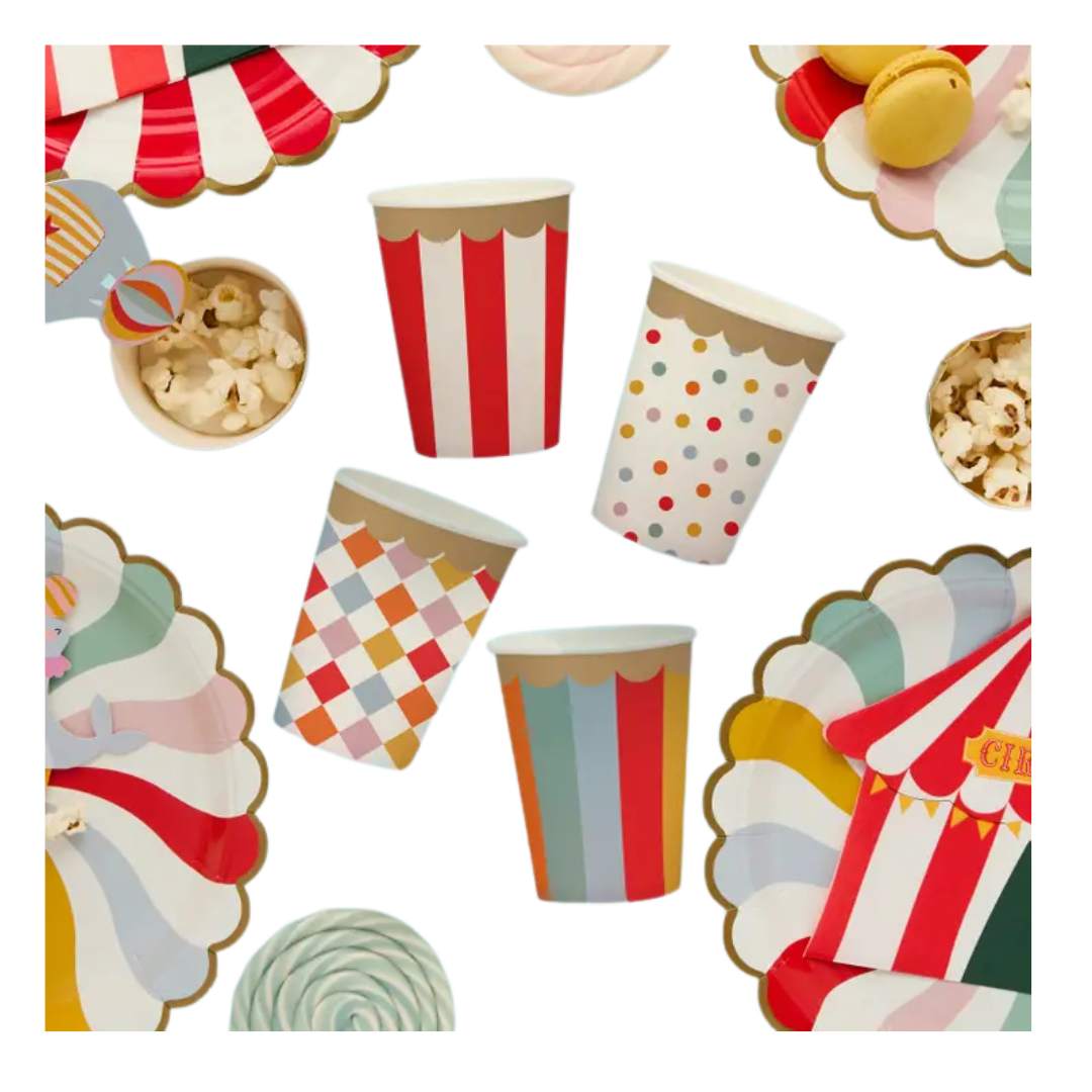 Multicolor Circus Cups