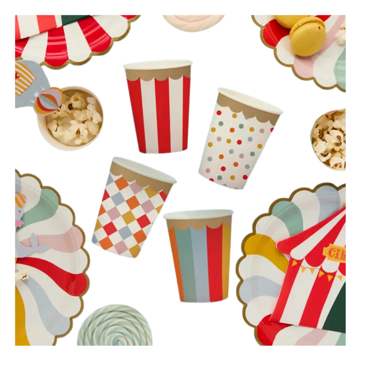 Multicolor Circus Cups