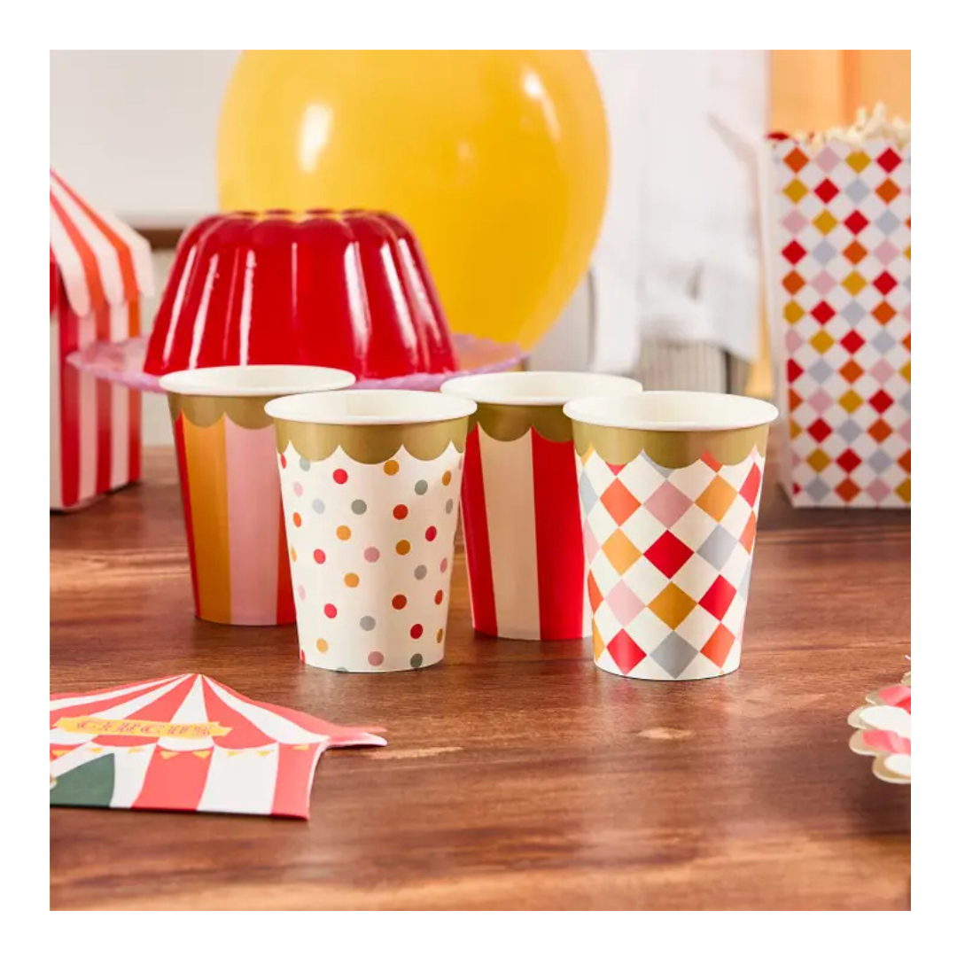 Multicolor Circus Cups