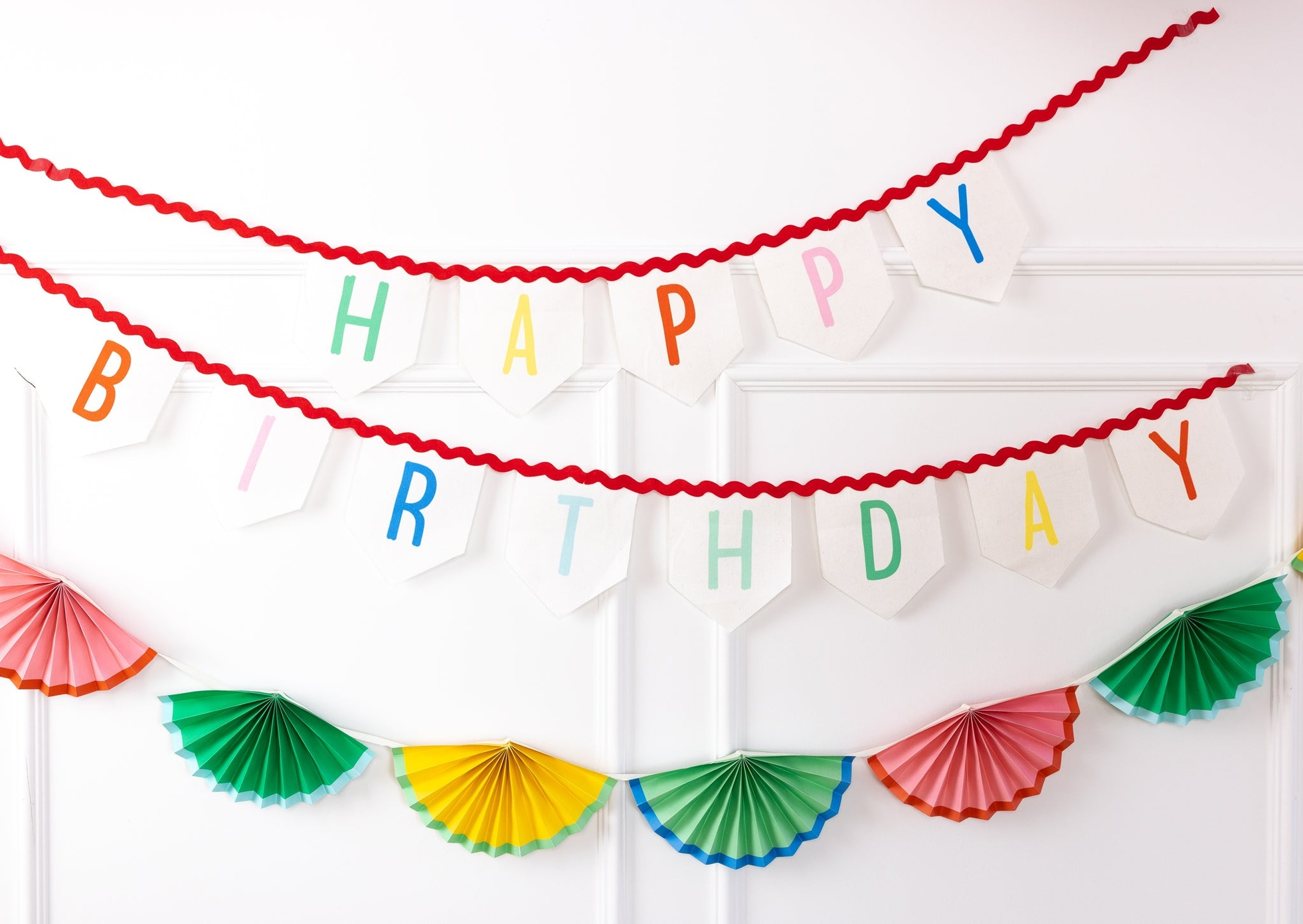 Multicolor Bright "Happy Birthday" Felt Banner