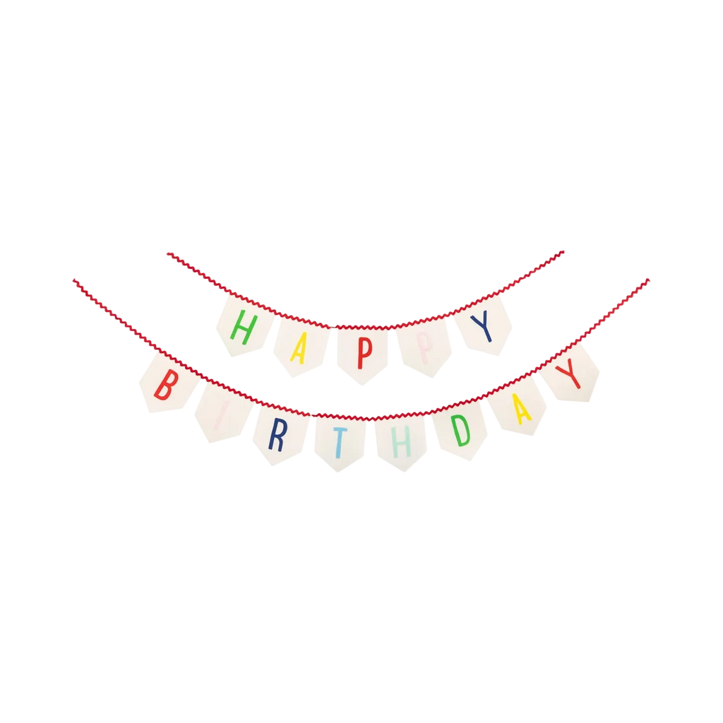 Multicolor Bright "Happy Birthday" Felt Banner
