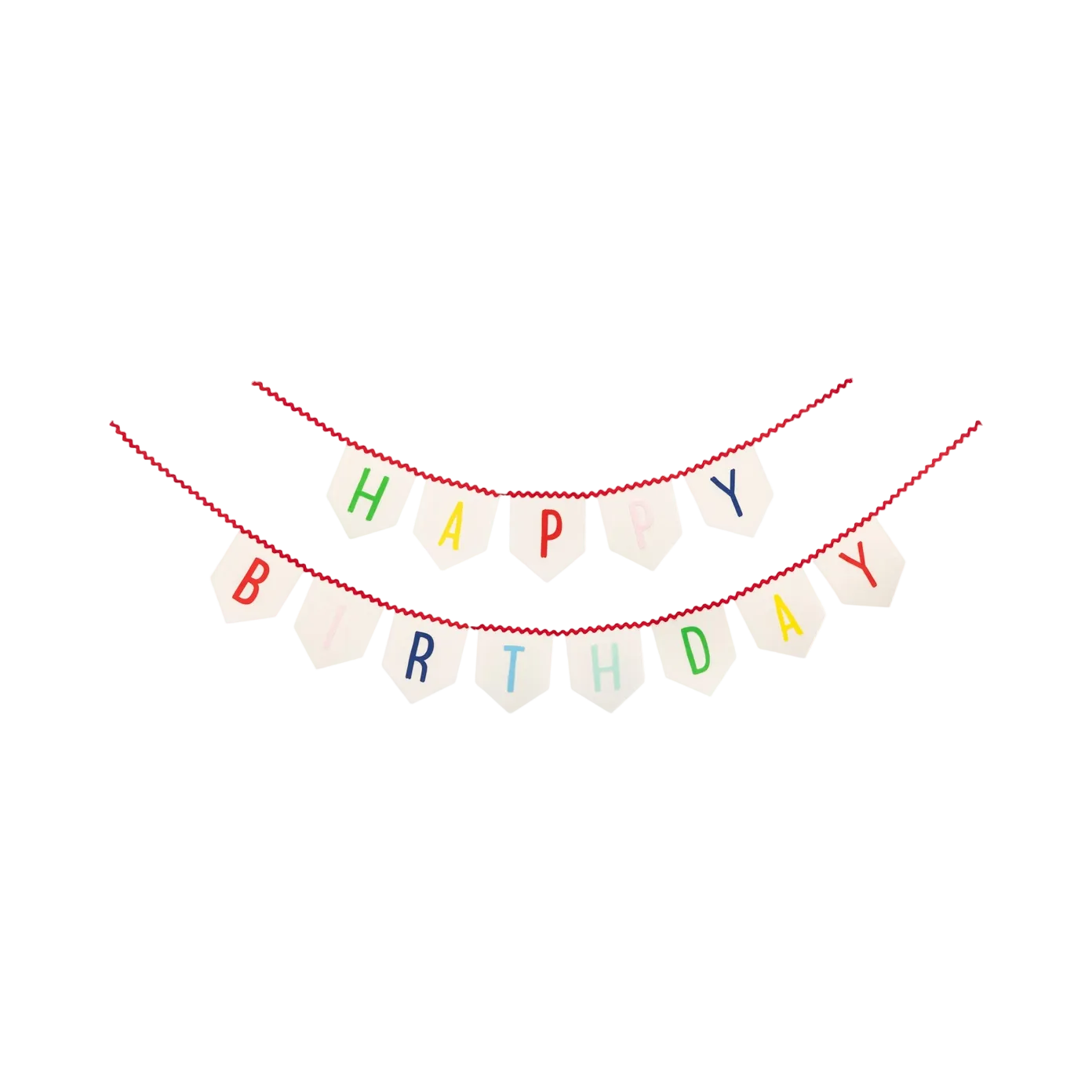 Multicolor Bright "Happy Birthday" Felt Banner