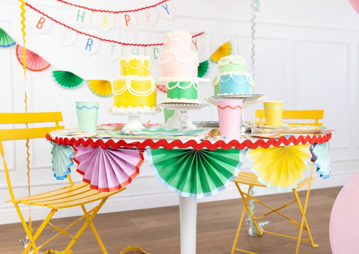 Multicolor Birthday Paper Bunting Banner