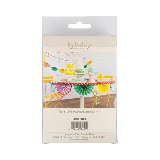 Multicolor Birthday Paper Bunting Banner