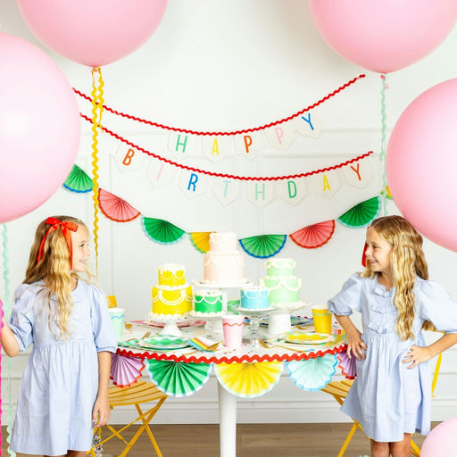 Multicolor Birthday Paper Bunting Banner