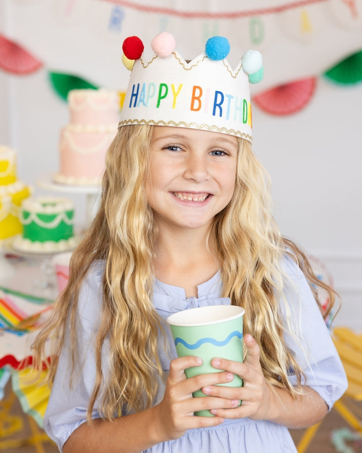 Assorted Color Wavy Birthday Party Cups