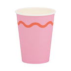Assorted Color Wavy Birthday Party Cups