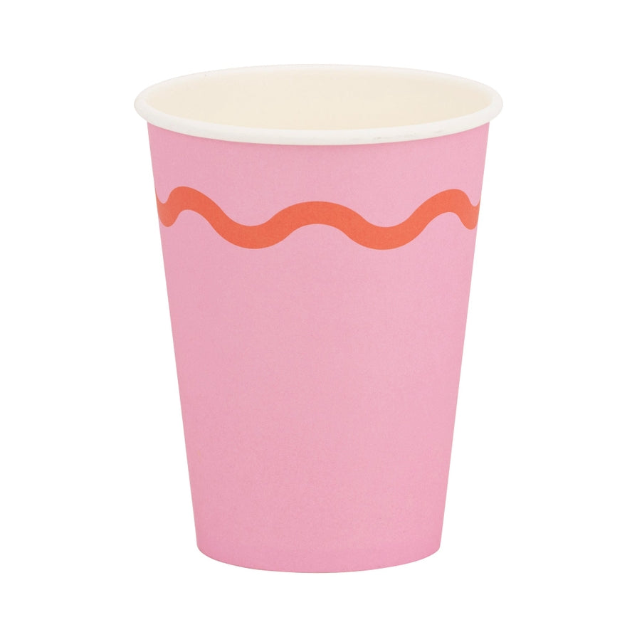 Assorted Color Wavy Birthday Party Cups