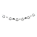 Black and white game controller and headset garland gaming birthday banner from Parte Haus party supply store in Bethesda Maryland