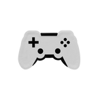 Black and white game controller plate for gamer birthday from Parte Haus party supply store in Bethesda, Maryland