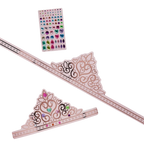 Pink tiara craft kit with stickers DIY princess theme from Parte Haus party supply store in Bethesda MD