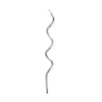 Silver spiral decorative pick with a wavy design for celebrations from Parte Haus party supply store in Bethesda, MD.