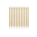 Gold birthday candles with white bases elegant cake decor from Parte Haus party supply store in Bethesda MD
