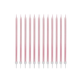 Pink birthday candles elegant and tall for celebration cakes from Parte Haus party supply store in Bethesda MD.
