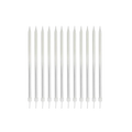 Silver birthday candles slim and elegant for celebrations from Parte Haus party supply store in Bethesda Maryland
