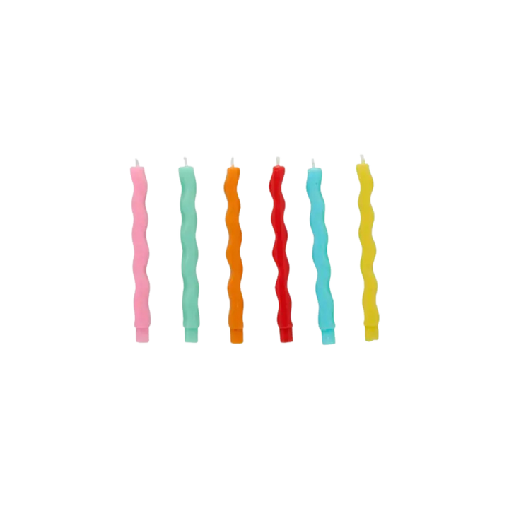 Multicolor Premium Bright Wavy Candle