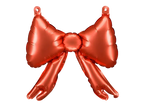 Red Party Bow Foil Balloon, 10in