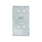 Blue Hanukkah napkin with menorah and dove design Hanukkah from Parte Haus party supply store in Bethesda Maryland