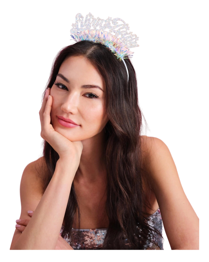 Iridescent "Libra Baby" Glitter  Fringe Headband