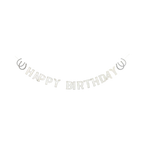 Silver Western "Happy Birthday" Banner