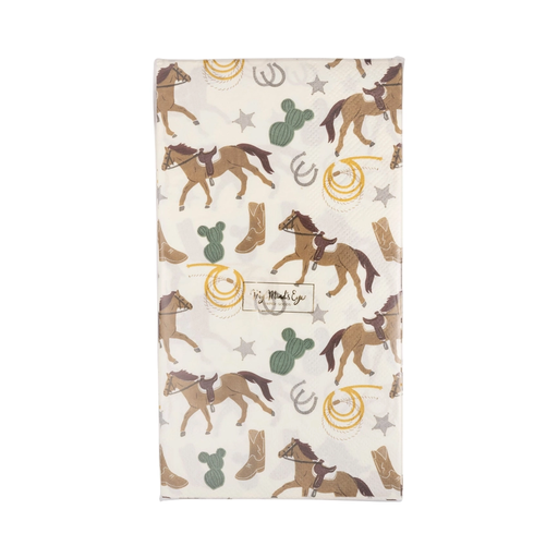 Brown and White Horse Themed Dinner Napkins