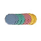 blue green red yellow striped plates octagonal shape Harry Potter theme from Parte Haus party supply store in Bethesda MD