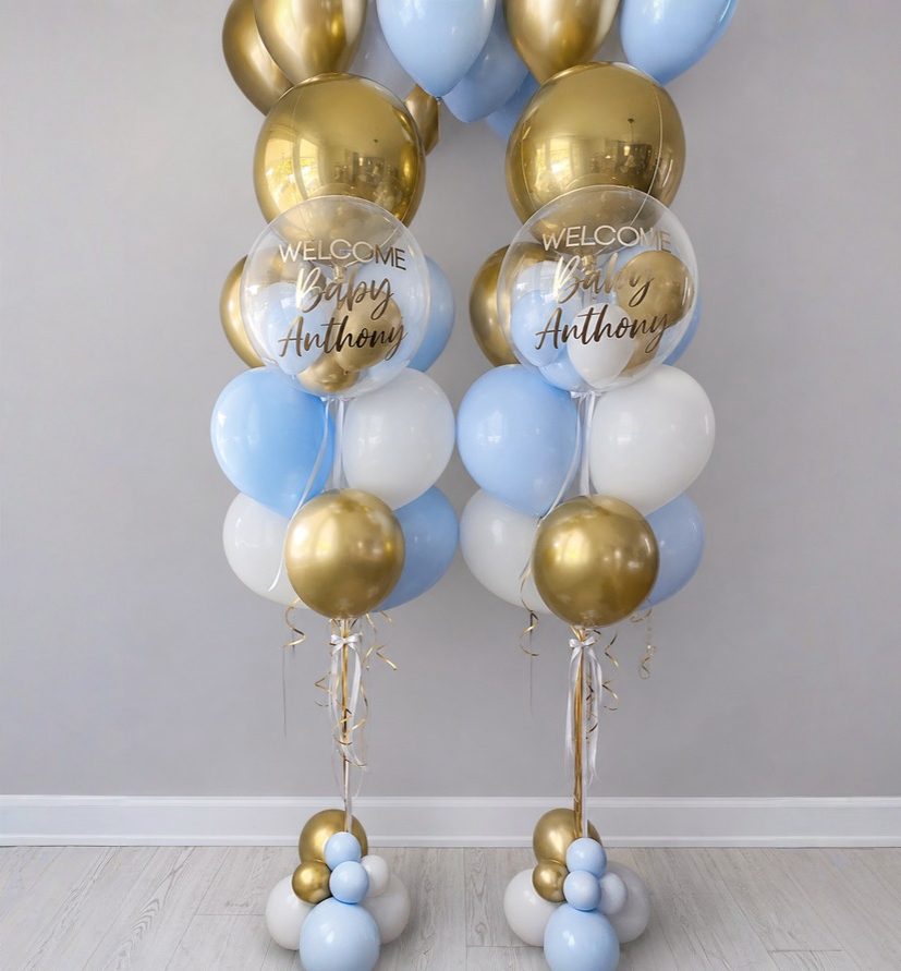 Hello Baby Boy Balloon Bundle
