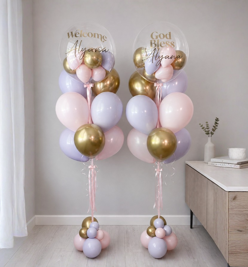 Hello Baby Girl Balloon Bundle