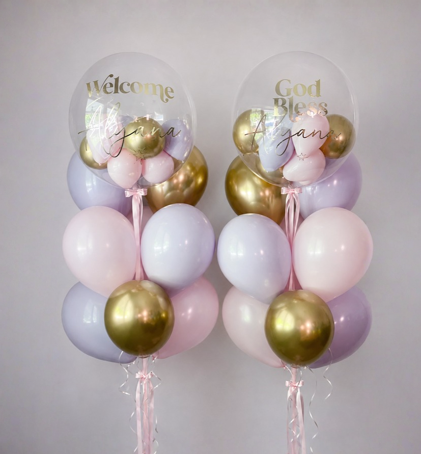 Hello Baby Girl Balloon Bundle