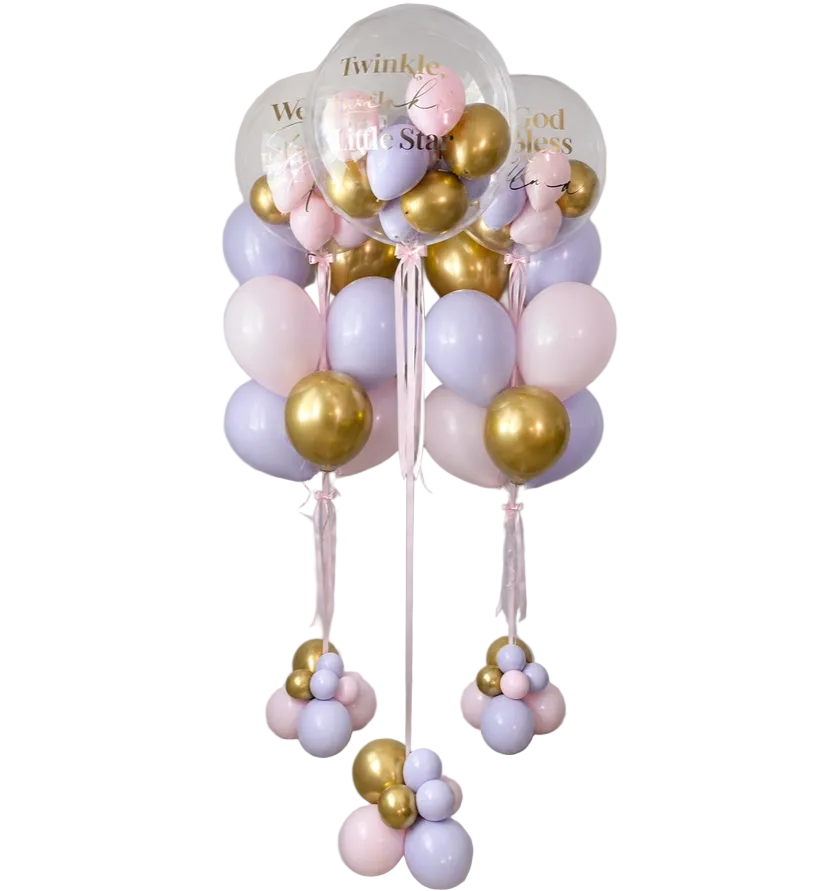 Hello Baby Girl Balloon Bundle