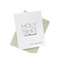 White letterpress anniversary card with bold text for wedding from Parte Haus party supply store in Bethesda Maryland