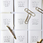 White funny letterpress greeting cards for milestone celebrations from Parte Haus party supply store in Bethesda Maryland