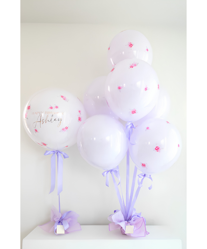 Hush of Lilac Personalized Balloons