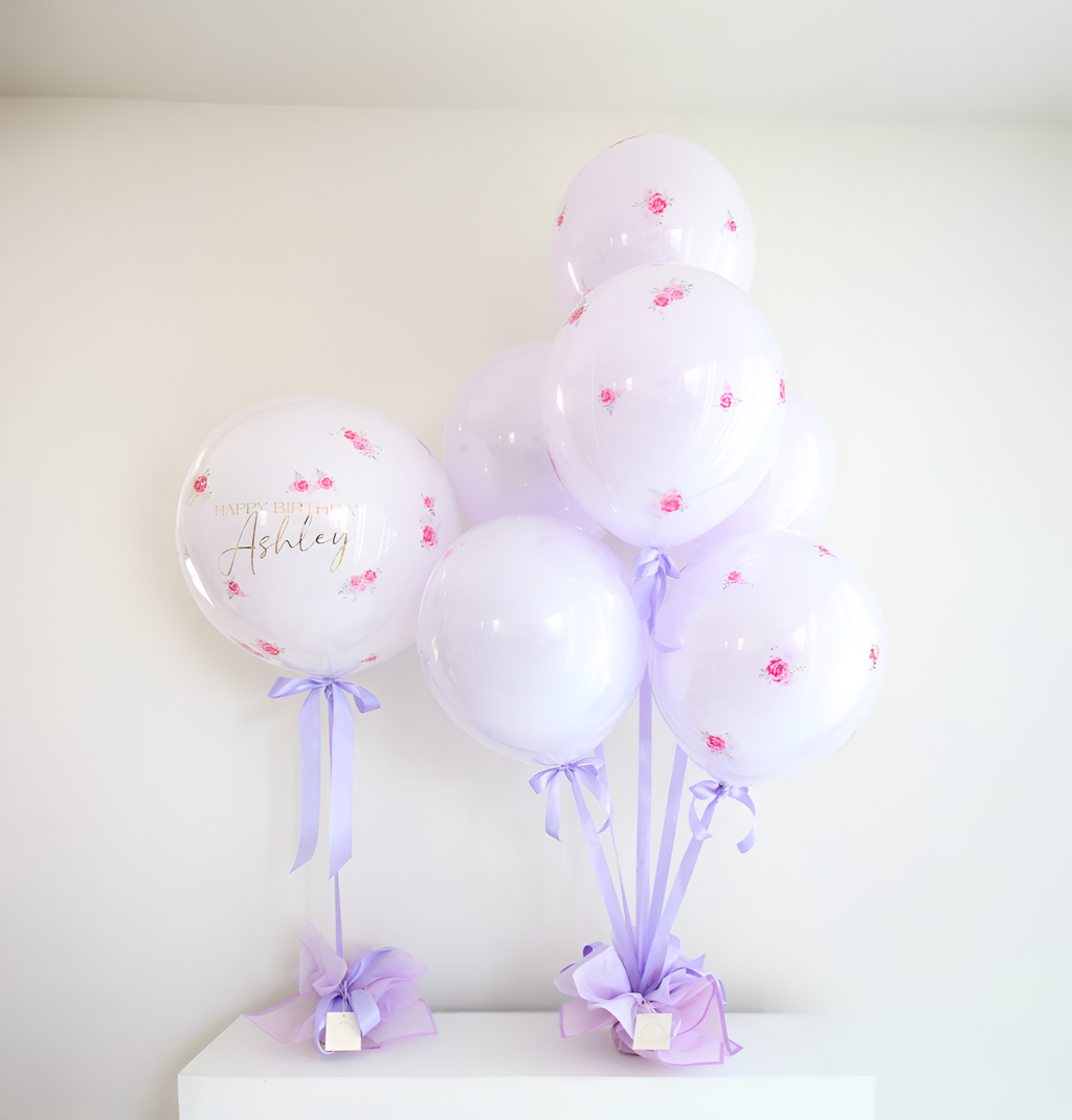 Hush of Lilac Personalized Balloons